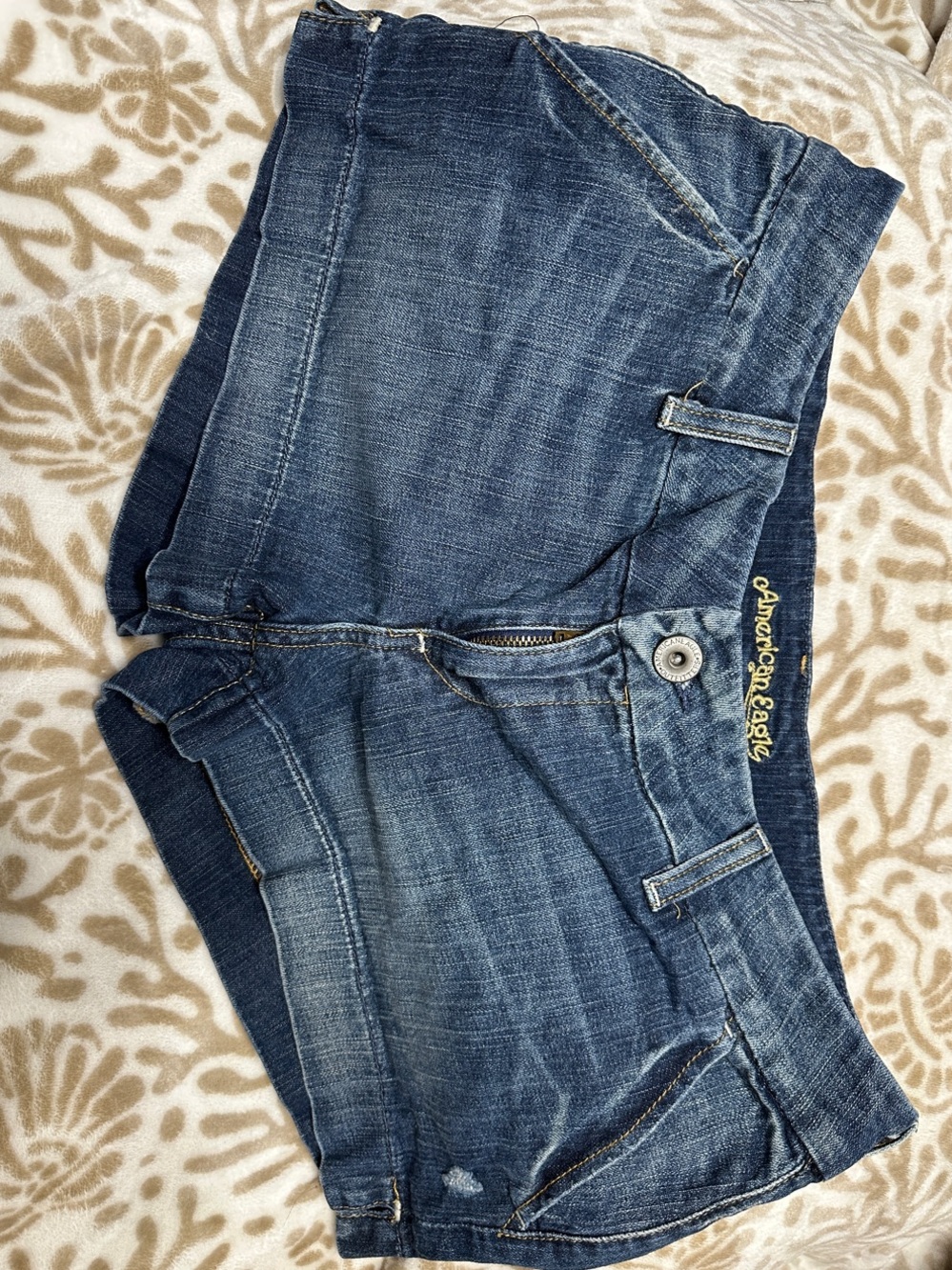 American Eagle Outfitters Faded Blue Denim Jean Shorts